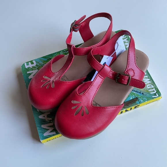 Old Navy | Red Cutout T-Strap Maryjane Clogs | 11T - Picture 3 of 12